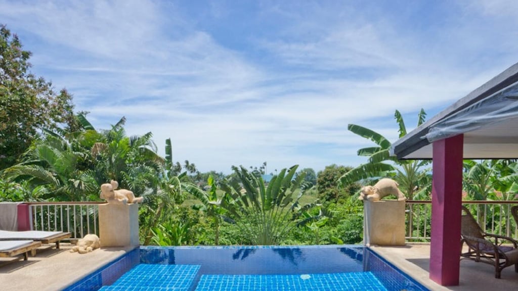 Seaview Oasis - 4BR near Beach - Koh Samui — pool with tropical view
